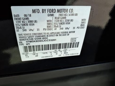 Used 2018 Ford Explorer XLT w/ Equipment Group 202A AWD/4WD image 28