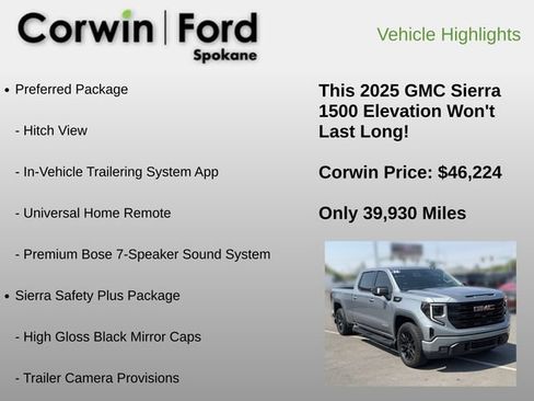 Used 2025 GMC Sierra 1500 Elevation w/ Elevation Premium Package AWD/4WD image 18