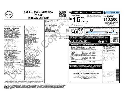 New 2025 Nissan Armada PRO-4X AWD/4WD image 2