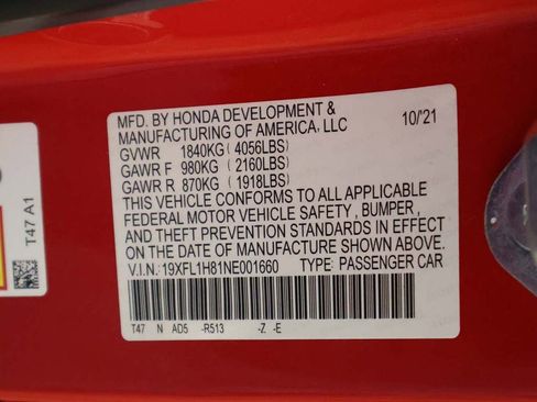 Used 2022 Honda Civic Sport Touring image 58