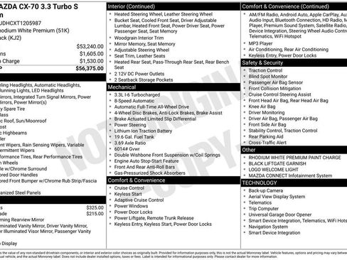 New 2026 MAZDA CX-70 3.3 Turbo S w/ Premium Package AWD/4WD image 3