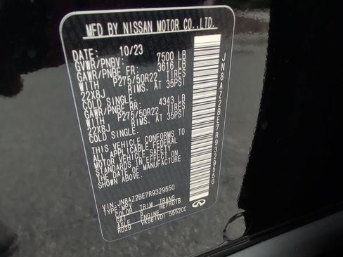 Certified 2024 INFINITI QX80 Sensory AWD/4WD image 32