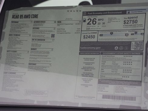 New 2025 Volvo XC60 B5 Core w/ Climate Package image 18