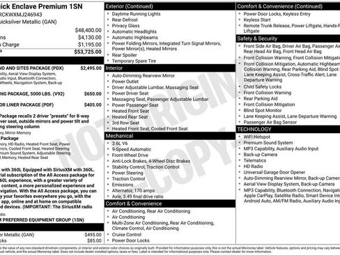 Used 2021 Buick Enclave Premium w/ Surround and Sites Package FWD image 7