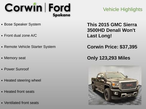 Used 2015 GMC Sierra 3500 Denali AWD/4WD image 6
