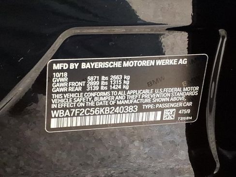 Used 2019 BMW 750i xDrive 750I XDRIVE w/ M Sport Package image 24