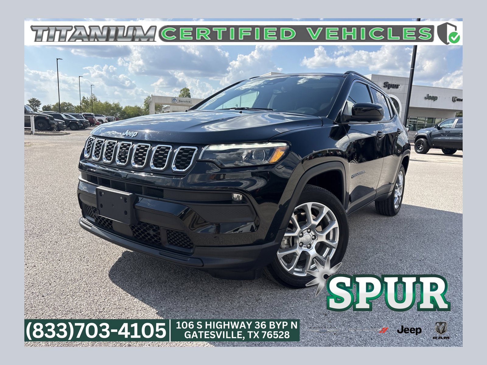 Used 2024 Jeep Compass Latitude w/ Sun and Sound Group AWD/4WD 360° Tour