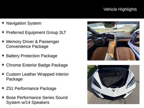 Used 2023 Chevrolet Corvette Stingray Premium Cpe w/ Z51 Performance Package RWD image 12