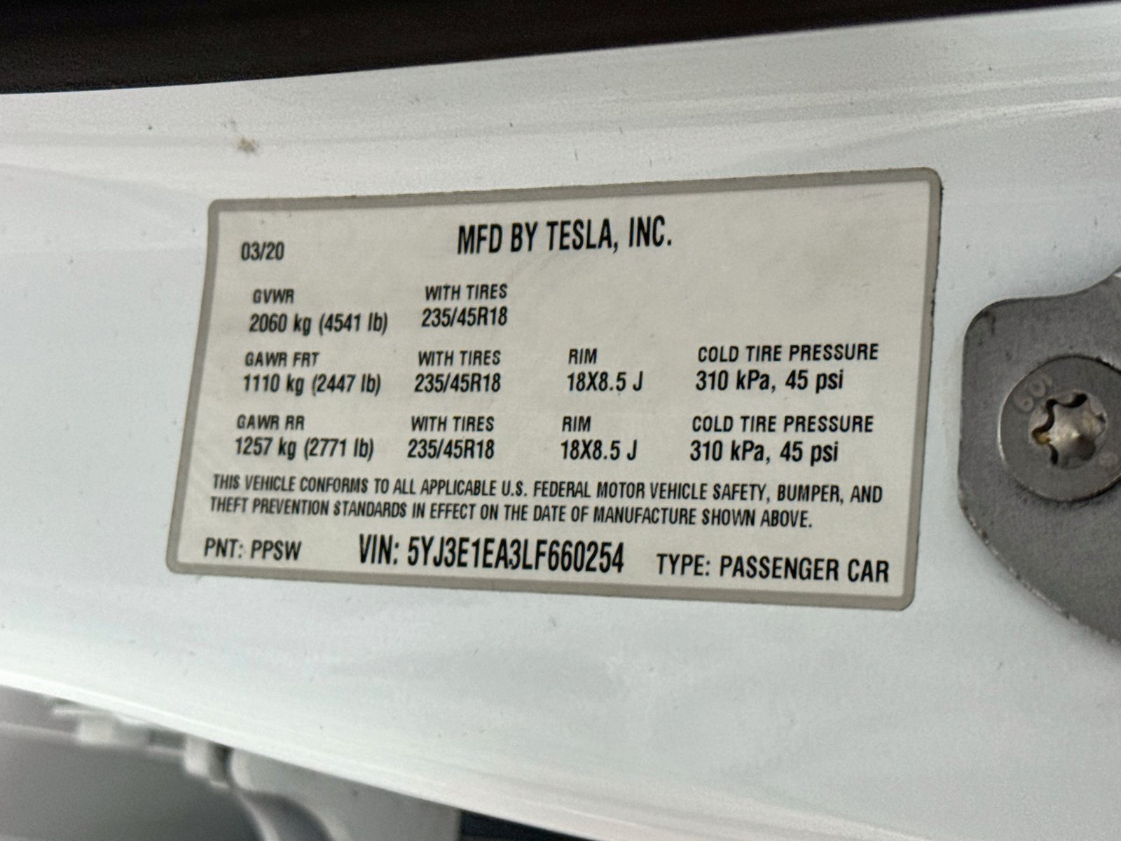 Used 2020 Tesla Model 3 Standard Range RWD image 26