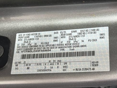 Certified 2025 Ford F150 Lariat w/ Equipment Group 501A Mid AWD/4WD image 39