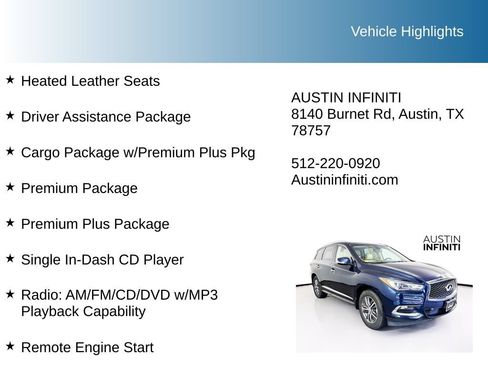 Used 2017 INFINITI QX60 FWD w/ Premium Plus Package image 10