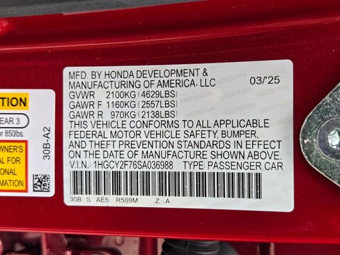 Certified 2025 Honda Accord Sport image 33