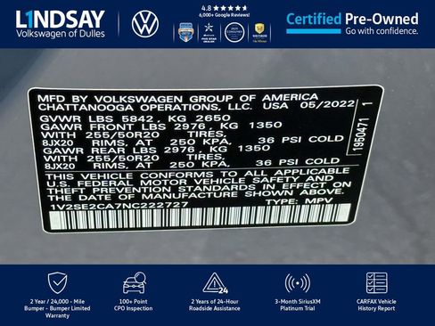 Certified 2022 Volkswagen Atlas Cross Sport SEL R-Line image 29