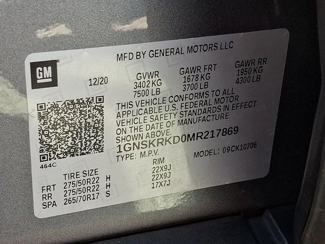 Used 2021 Chevrolet Tahoe RST w/ Luxury Package AWD/4WD image 33