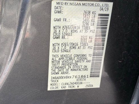 Used 2019 Nissan Frontier SV image 18