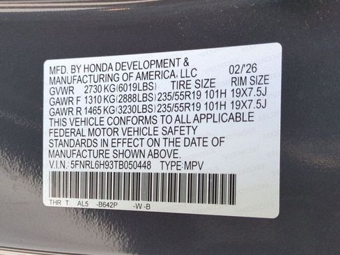 Certified 2026 Honda Odyssey Elite image 28