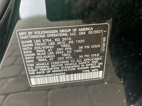 Used 2021 Volkswagen Atlas SE FWD image 48
