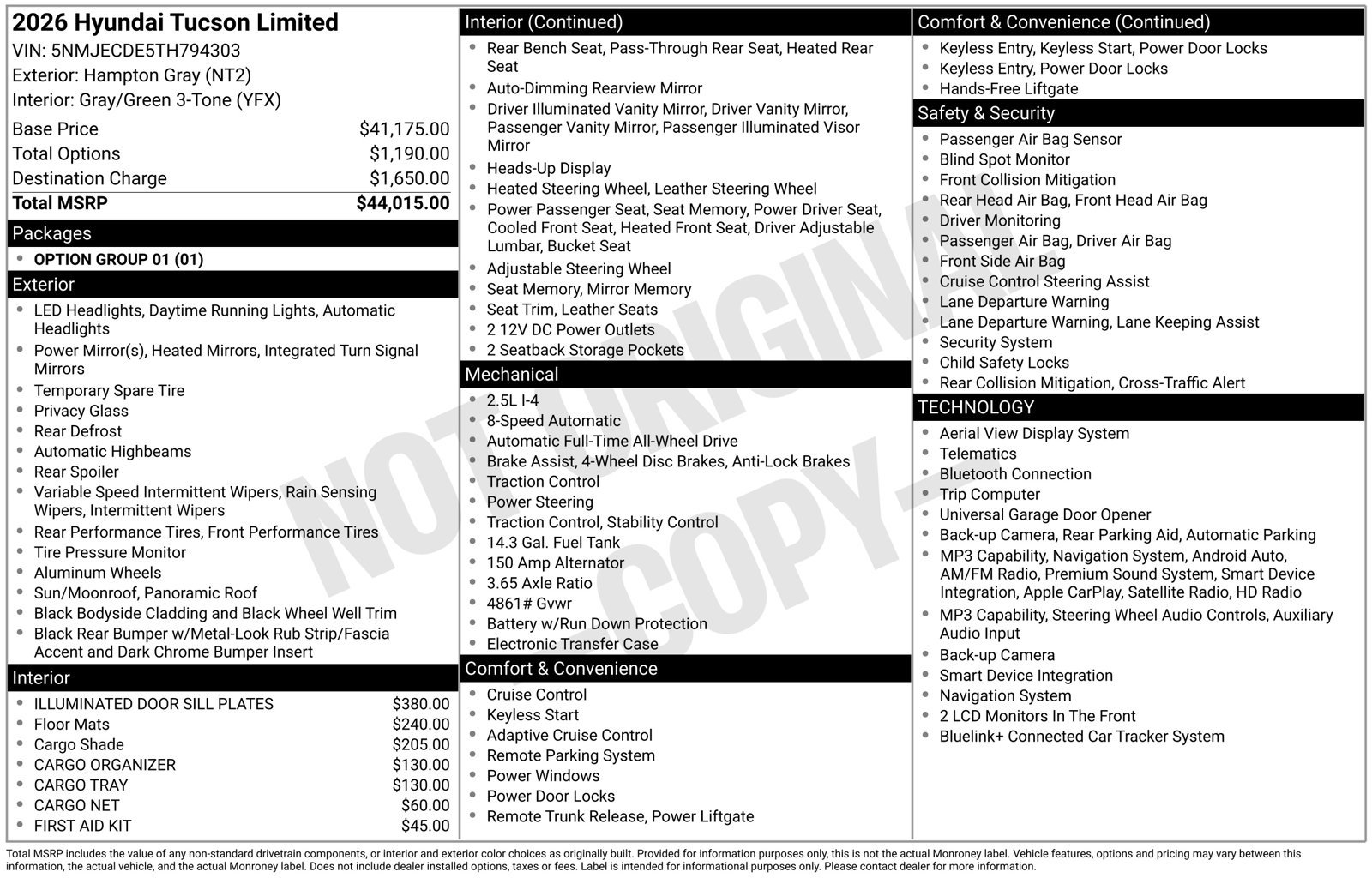 New 2026 Hyundai Tucson Limited AWD/4WD image 27