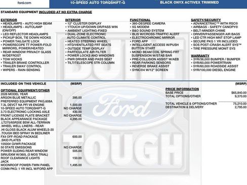 New 2026 Ford F250 Lariat w/ Black Appearance Package AWD/4WD image 2
