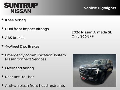 New 2026 Nissan Armada SL w/ Captain's Chari Seat Package image 23