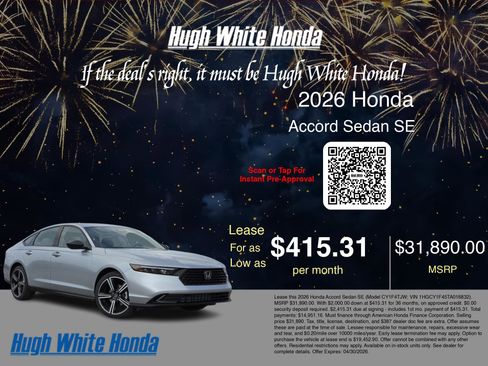 New 2026 Honda Accord SE image 3