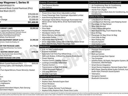 Used 2023 Jeep Wagoneer L Series III w/ Premium Group I AWD/4WD image 11