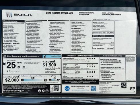 New 2026 Buick Envision Avenir image 21