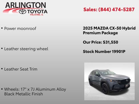 Used 2025 MAZDA CX-50 AWD 2.5 Hybrid w/ Premium Pkg image 3