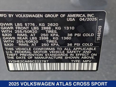 New 2025 Volkswagen Atlas Cross Sport SE AWD/4WD image 25