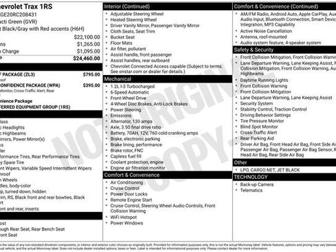 Used 2024 Chevrolet Trax RS w/ Sunroof Package image 17