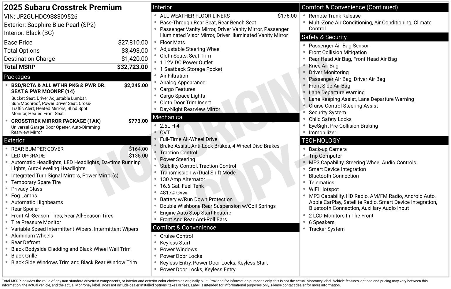 Certified 2025 Subaru Crosstrek 2.5i Premium AWD/4WD image 35