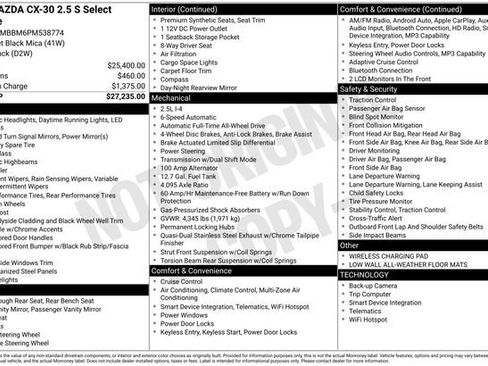 Used 2023 MAZDA CX-30 AWD 2.5 S w/ Select Package image 28