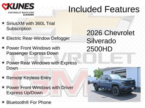 New 2026 Chevrolet Silverado 2500 Custom w/ Custom Value Package AWD/4WD image 3