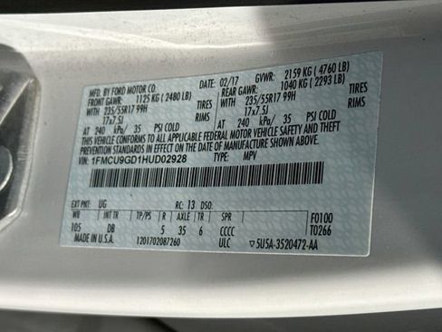Used 2017 Ford Escape SE w/ SE Leather Comfort Package AWD/4WD image 28