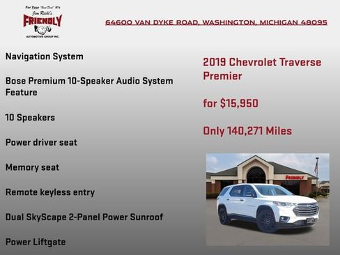 Used 2019 Chevrolet Traverse Premier w/ Redline Edition image 5