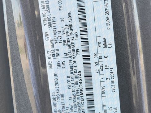 Certified 2021 Ford F150 XL w/ Equipment Group 101A High image 32