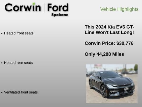 Used 2024 Kia EV6 GT-Line w/ GT-Line White Seat Package AWD/4WD image 12