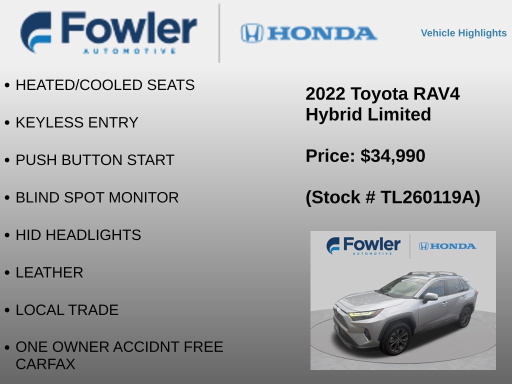 Used 2022 Toyota RAV4 Limited w/ Limited Grade Weather Package AWD/4WD image 8