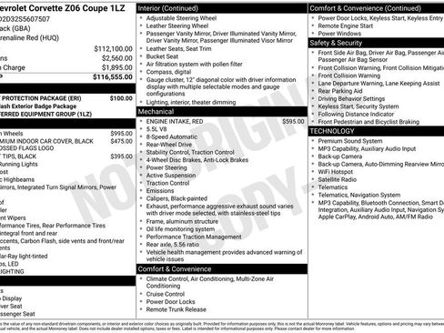 Used 2025 Chevrolet Corvette Z06 w/ Battery Protection Package RWD image 3