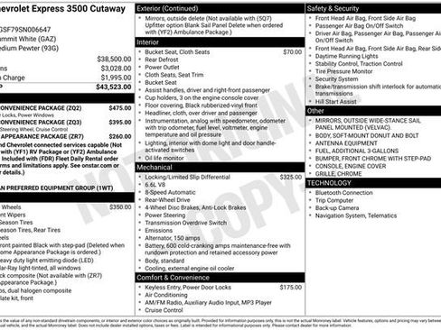 New 2025 Chevrolet Express 3500 w/ Power Convenience Package RWD image 20