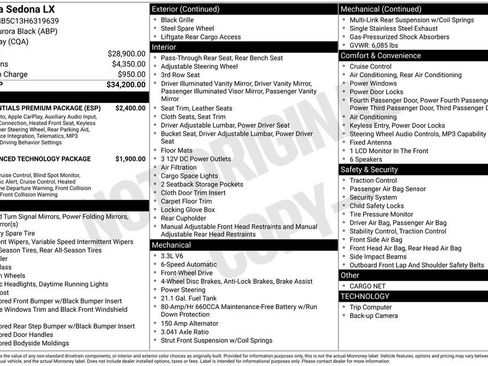 Used 2017 Kia Sedona LX w/ LX Essentials Premium Package FWD image 2