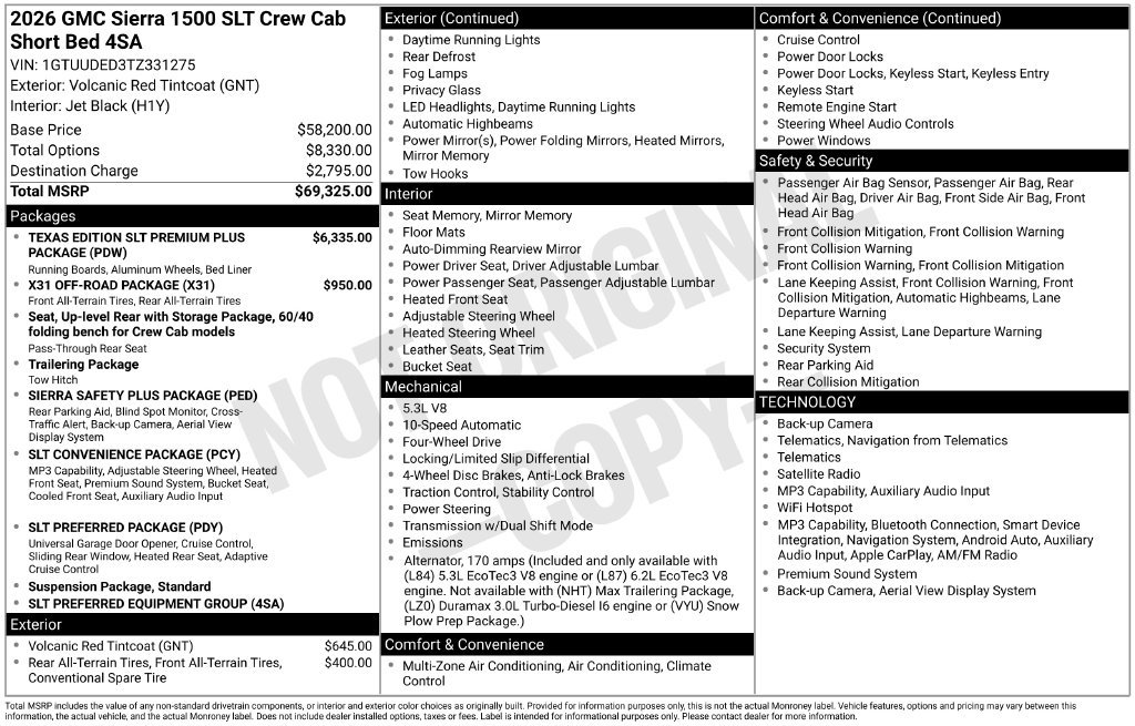 Used 2026 GMC Sierra 1500 SLT AWD/4WD image 36