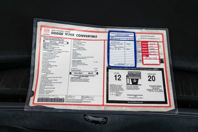 Used 2005 Dodge Viper SRT-10 w/ Copperhead Edition Group RWD image 31
