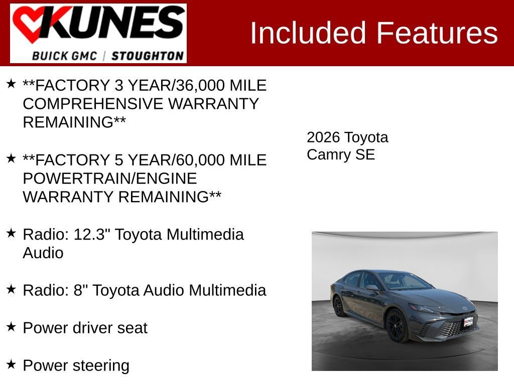 Used 2026 Toyota Camry SE FWD image 3