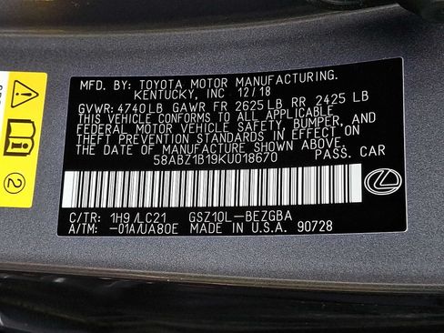 Used 2019 Lexus ES 350 Ultra Luxury w/ Accessory Package 2 FWD image 26