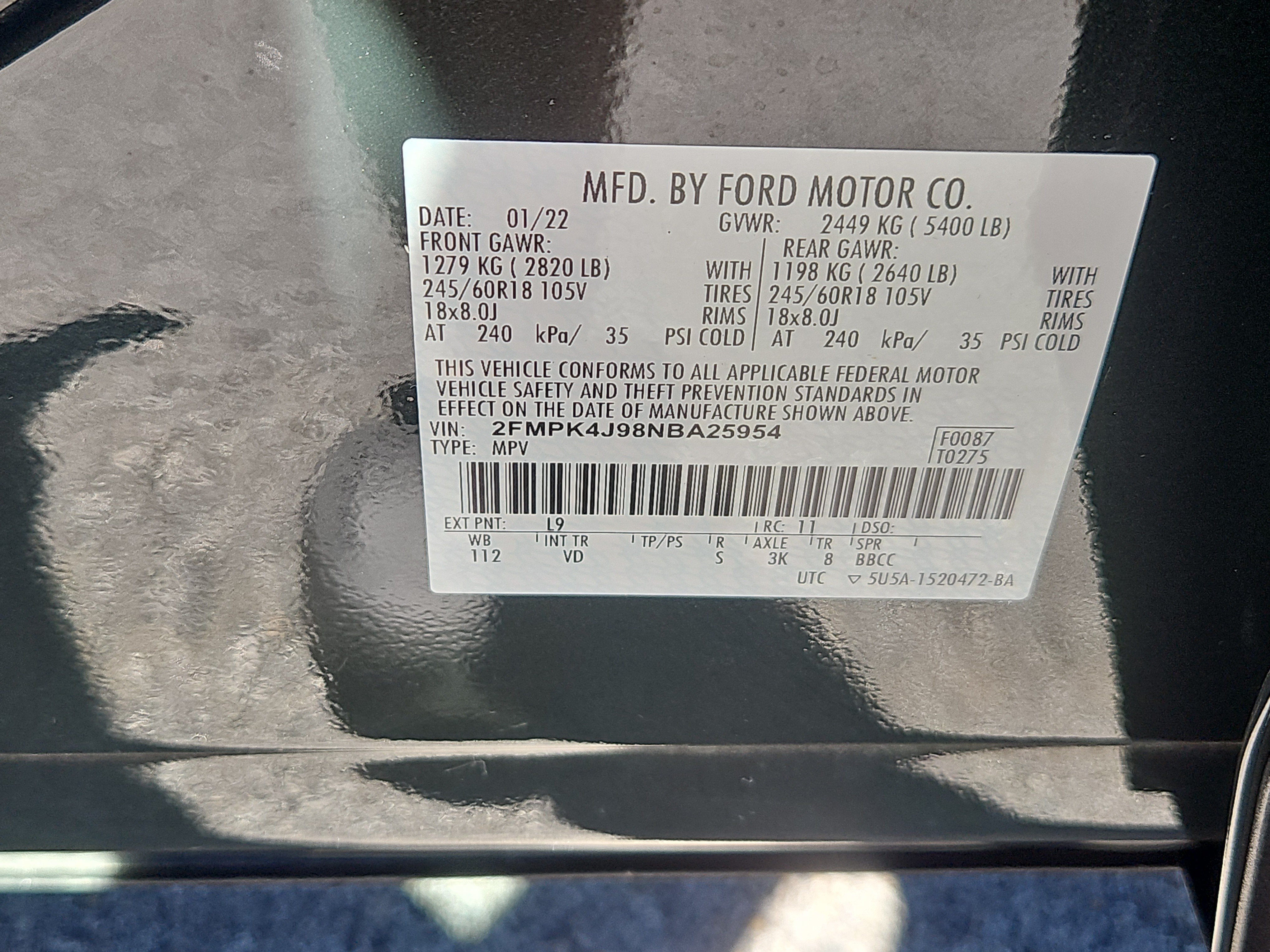 Used 2022 Ford Edge SEL w/ Convenience Package AWD/4WD image 7