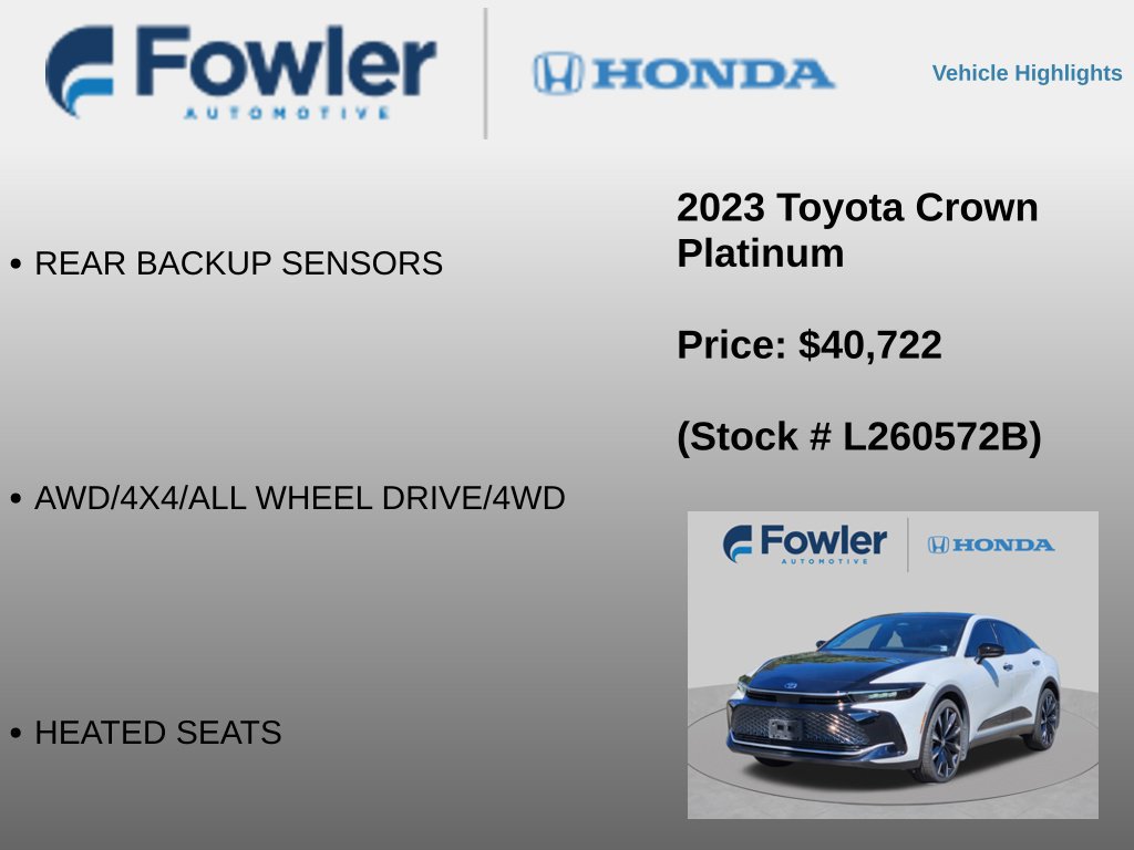 Used 2023 Toyota Crown Platinum AWD/4WD image 16