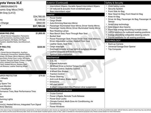 Used 2013 Toyota Venza XLE w/ XLE Premium Pkg AWD/4WD image 5