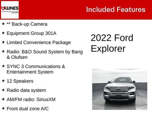 Used 2022 Ford Explorer Limited w/ Equipment Group 301A image 3