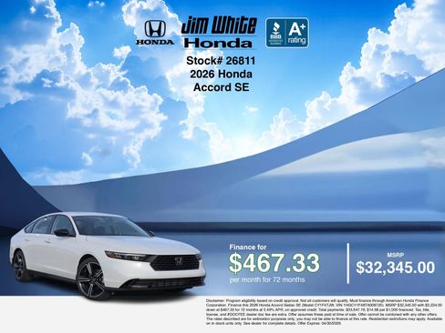 New 2026 Honda Accord SE image 7